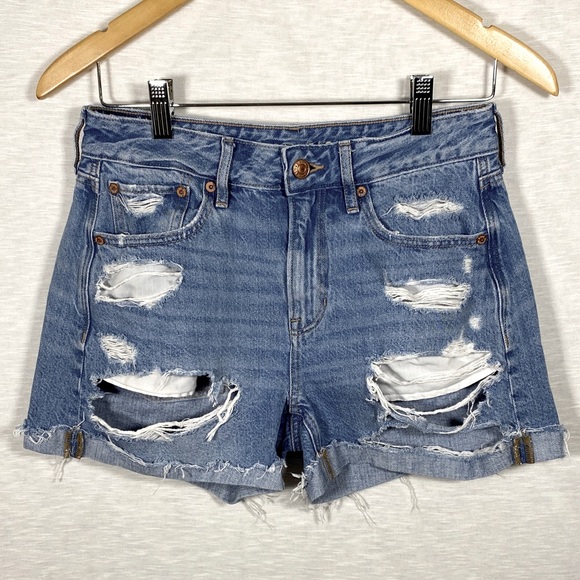 American Eagle Outfitters Pants - American Eagle Denim Shorts Women's 2 Distressed Tomgirl Short Raw Hem